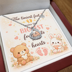 Tiny Feet Make the Biggest Footprints Necklace